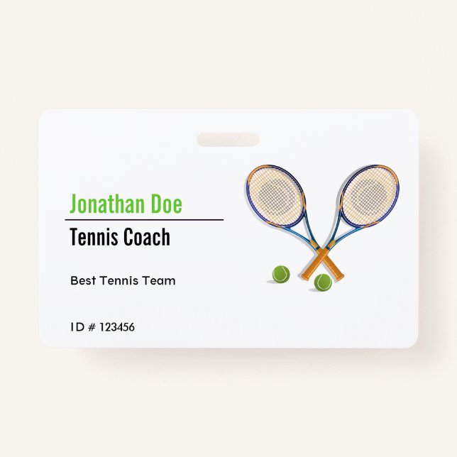Tennis Coach Badge (Front)