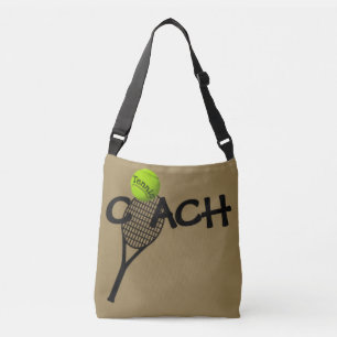 Tennis Coach Ball Tennis Racquet Tote Bag