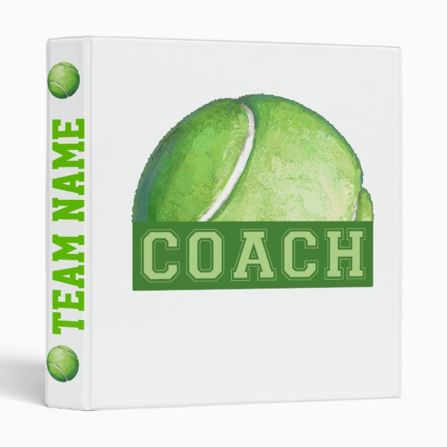 Tennis Coach Binder (Front/Spine)