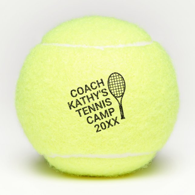 Tennis Coach Camp Custom Personalized Balls (Front)