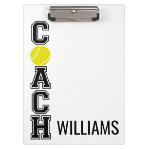 Tennis coach custom thank you gift clipboard!  clipboard