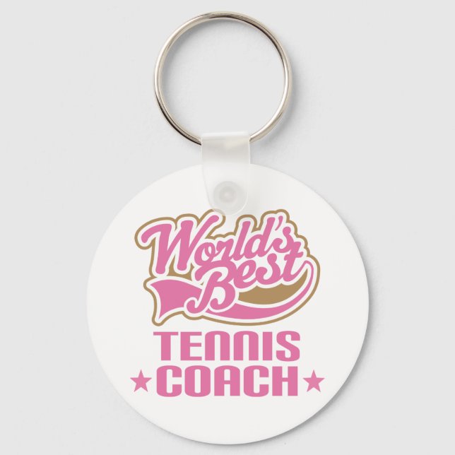 Tennis Coach Gift Keychain (Front)