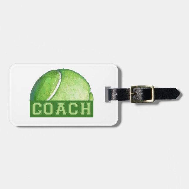 Tennis Coach Luggage Tag (Front Horizontal)