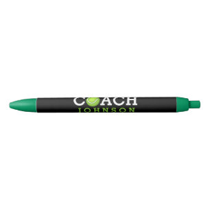 Tennis Coach Personalized Black Ink Pen
