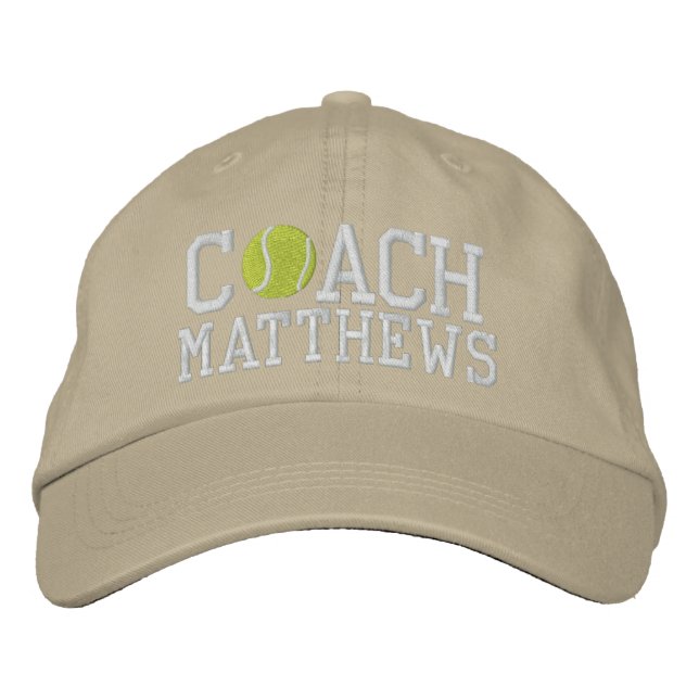 Tennis Coach Personalized Embroidered Hat (Front)