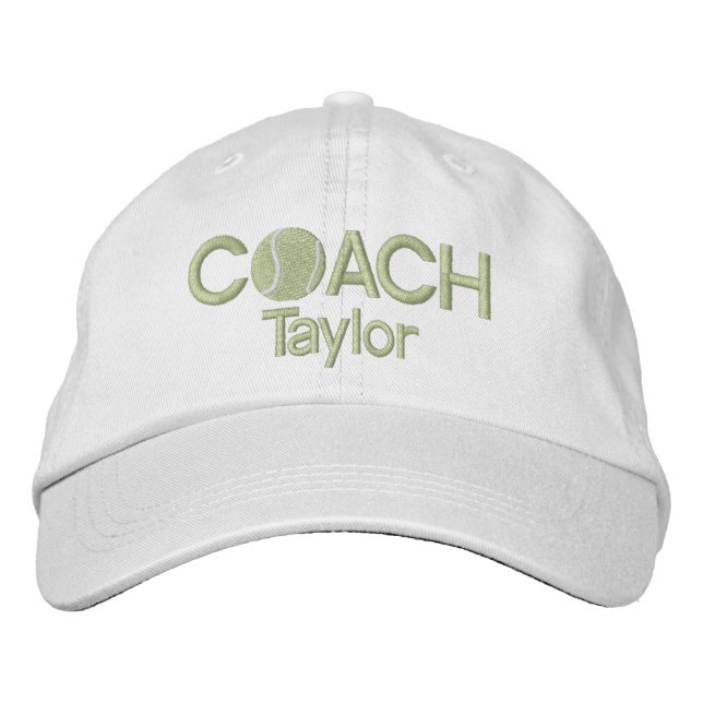 Tennis Coach Personalized Embroidered Hat (Front)