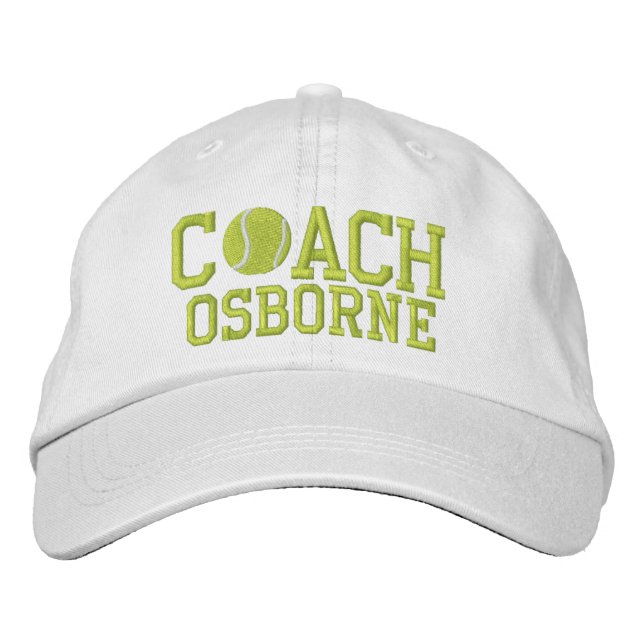 Tennis Coach Personalized Embroidered Hat (Front)
