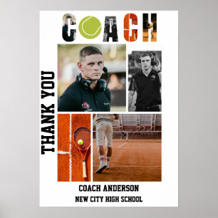 Tennis Coach Senior Night Graduation Poster