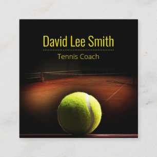 Tennis Coach Square Business Card