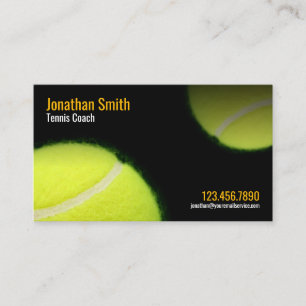 Tennis Coach Trainer Practice Lessons Appointment Card