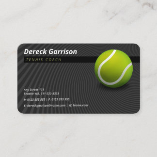 Tennis Coach | Trainer Practice Lessons Business Card