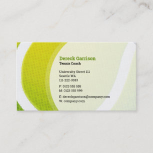 Tennis Coach   Trainer Practice Lessons Business Card