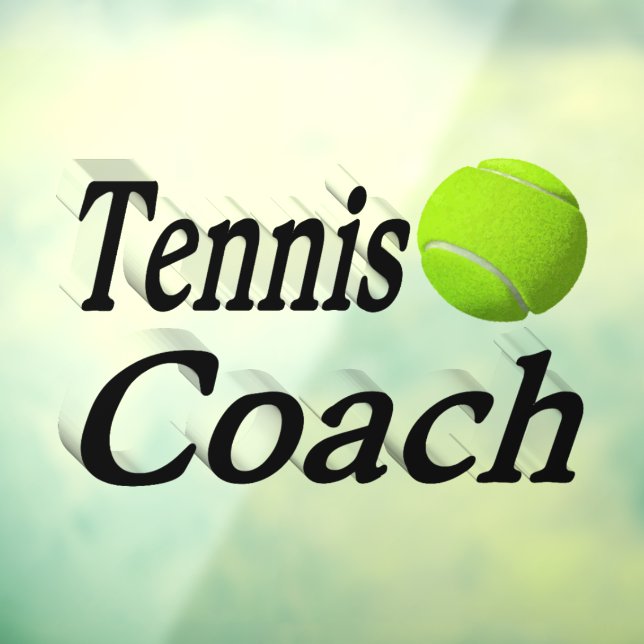 Tennis Coach  Window Cling (Sheet 3)