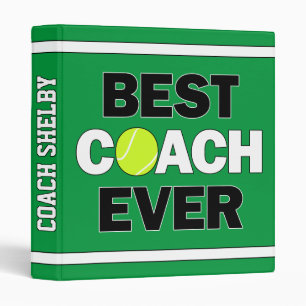 Tennis Coaches Best Coach Ever Custom Name Sports Binder