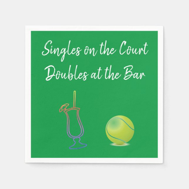 Tennis & Cocktails Napkin (Front)