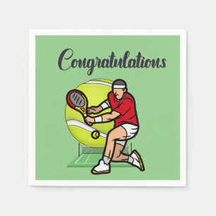 Tennis Congratulations to player  Napkin