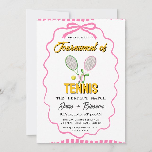 Tennis Country Club Invitation (Front)