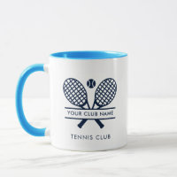 Tennis Country Club Name Navy Blue Motif Custom