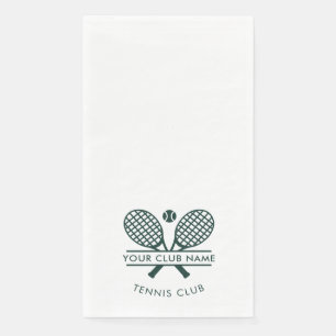 Tennis Country Club Name Racket Motif Green Napkin