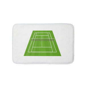 Tennis court bath mat