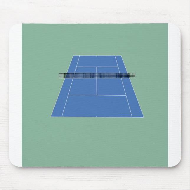 Tennis Court - Green and Blue Mouse Pad (Front)