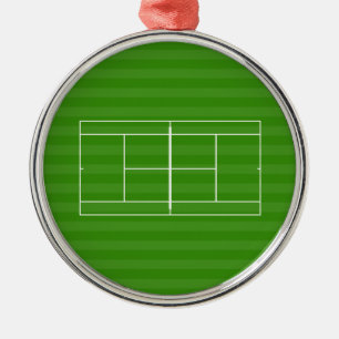 TENNIS COURT LINE MARKING METAL ORNAMENT