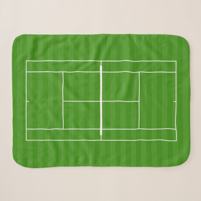 TENNIS COURT LINE MARKING SHERPA BLANKET (Front (Horizontal))
