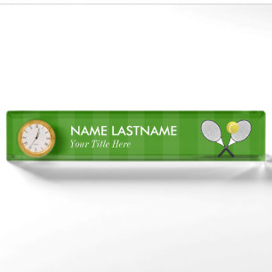 Tennis court nameplate