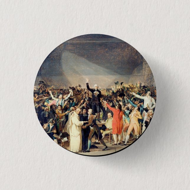 tennis court oath 1 inch round button (Front)