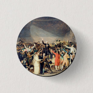 tennis court oath 1 inch round button