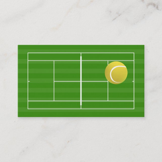 Tennis court & tennis ball business card (Front)