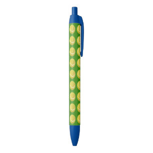 Tennis court & Tennis ball pattern Blue Ink Pen