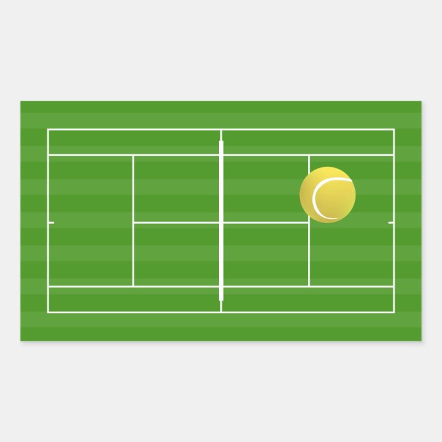 Tennis court &Tennis ball Sticker (Front)