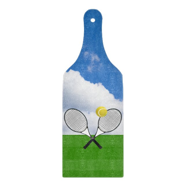 Tennis court & TENNIS RACKETS Cutting Board (Front)