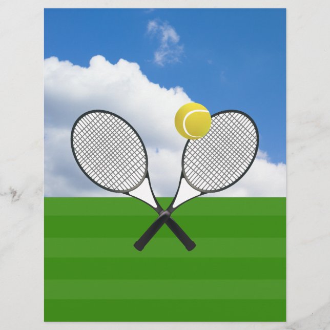 Tennis court & TENNIS RACKETS Flyer (Front)