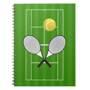 Tennis court & TENNIS RACKETS Notebook