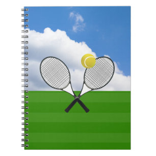 Tennis court & TENNIS RACKETS Notebook