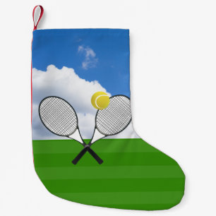Tennis court & TENNIS RACKETS Small Christmas Stocking
