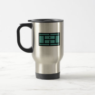 tennis-court travel mug