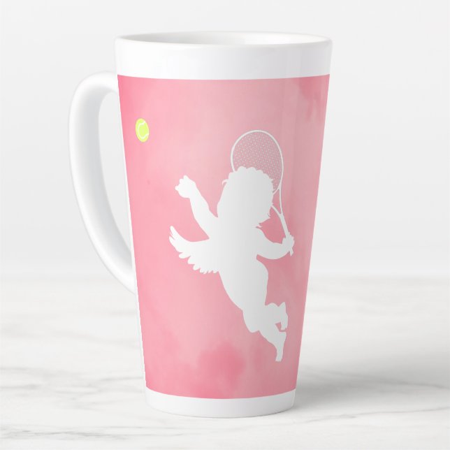 Tennis Cupid Latte Mug (Angle gauche)