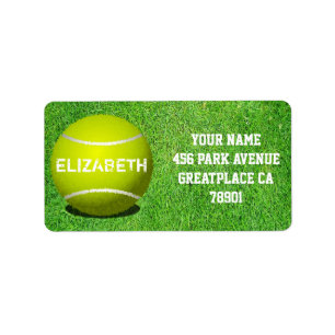 Tennis Custom Ball Address Label