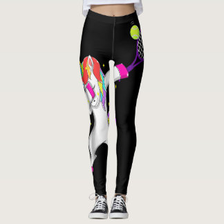 tennis dabbing unicorn girls women player gift leggings