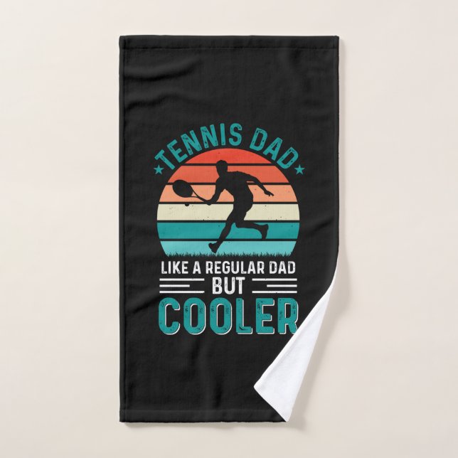 Tennis Dad Retro Sunset Hand Towel (Hand Towel)