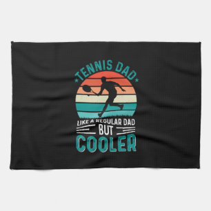 Tennis Dad Retro Sunset Kitchen Towel