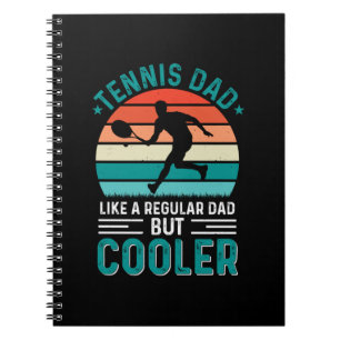 Tennis Dad Retro Sunset Notebook