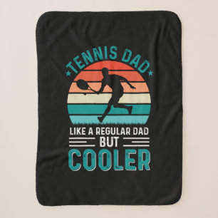 Tennis Dad Retro Sunset Sherpa Blanket