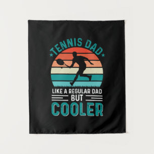 Tennis Dad Retro Sunset Tapestry