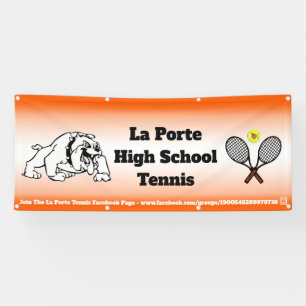 Tennis de lycée avec le code de QR à la bannière