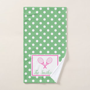 Tennis de Preppy rose et vert