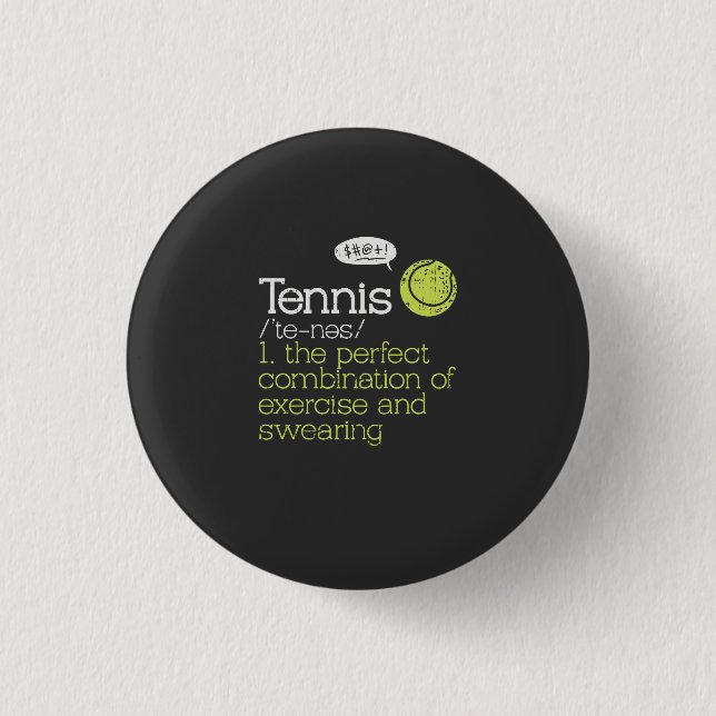 Tennis Definition 1 Inch Round Button (Front)